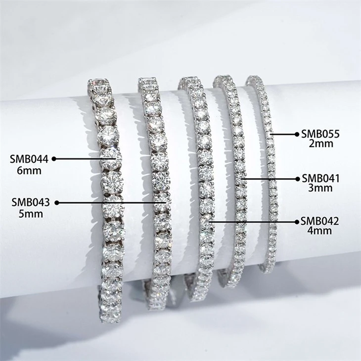 High Quality 3mm 4mm 5mm DEF Moissanite Tennis Bracelet